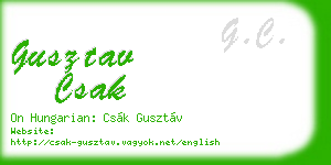 gusztav csak business card