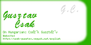 gusztav csak business card